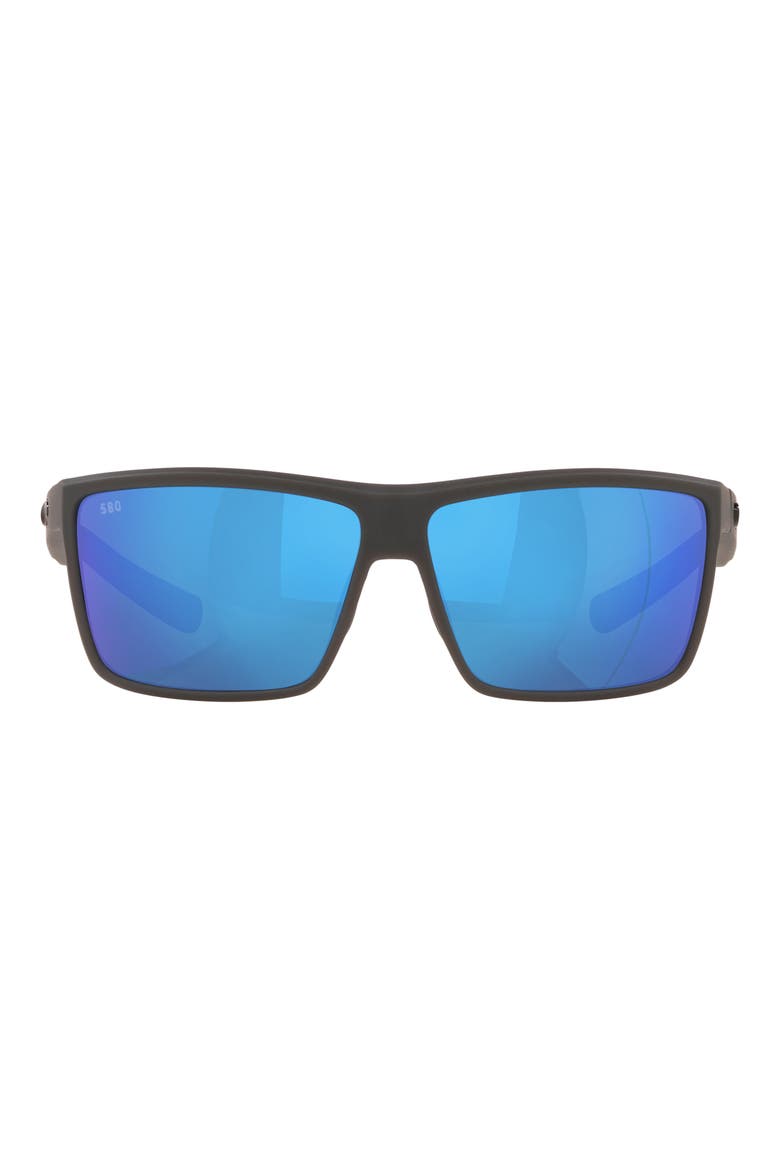 Rinconcito 60mm Polarized Rectangular Sunglasses, Main, color, GRAY