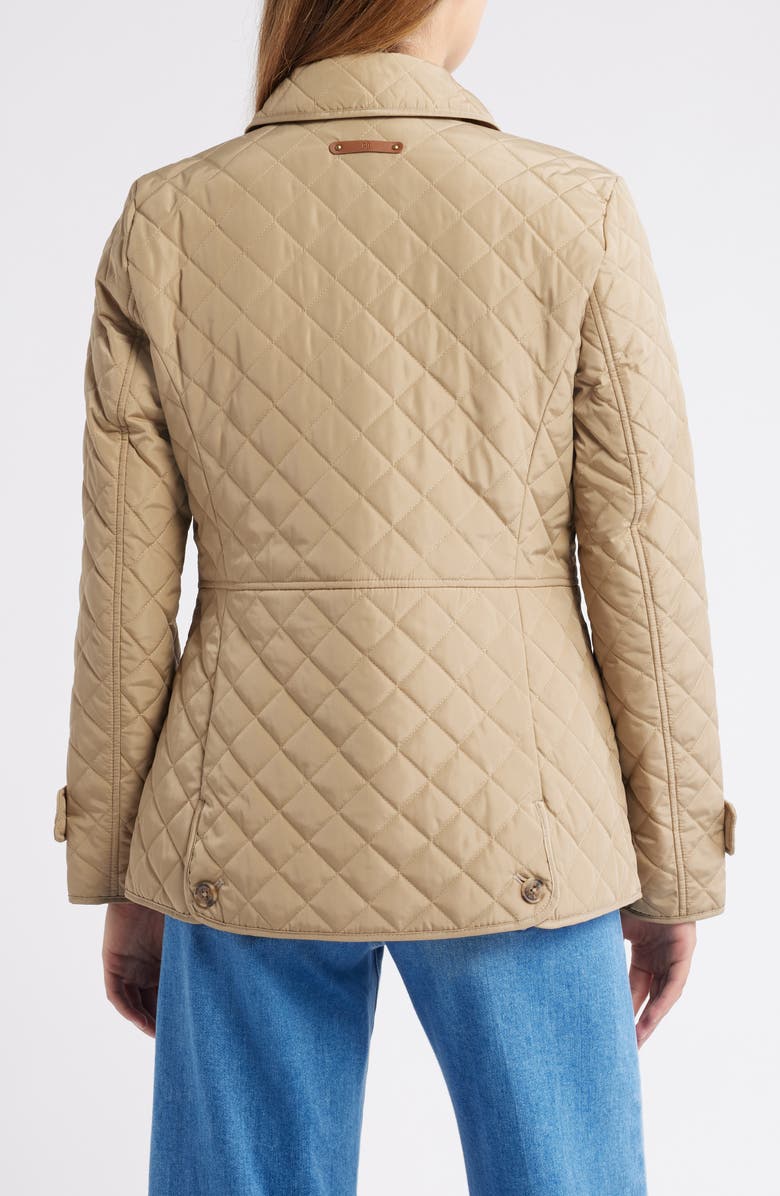 Lauren Ralph Lauren Crested Quilted Jacket, Alternate, color, Birch Tan