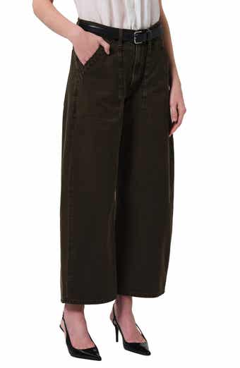 Citizens of Humanity Ayla High Waist Crop Wide Leg Twill Utility Pants