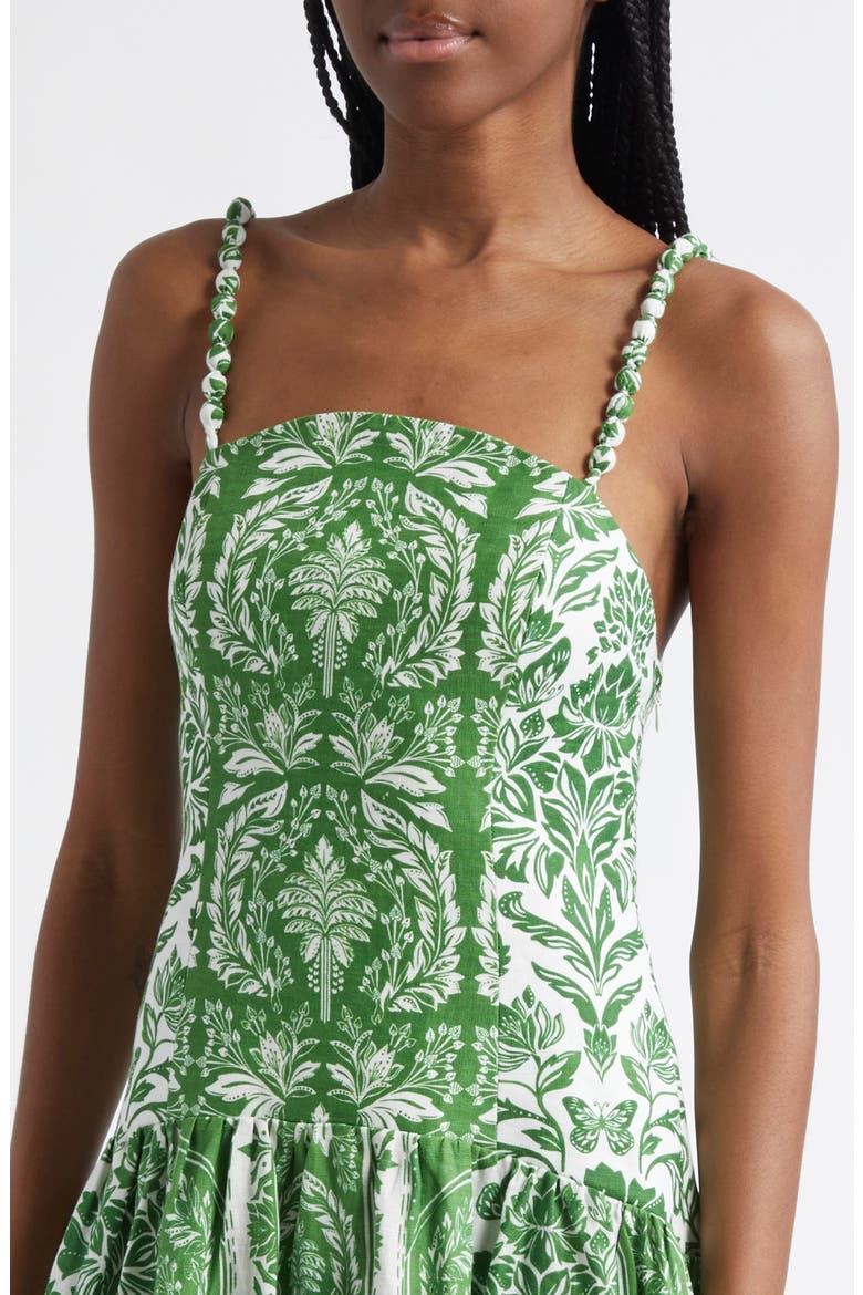 Delicate Tapestry Midi Dress, Alternate, color, GREEN