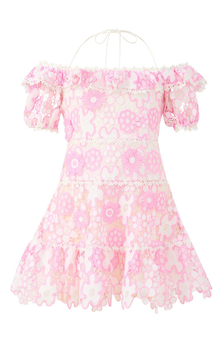 Marlo Kids Haley Embroidered Mini Dress, Main, color, Pink