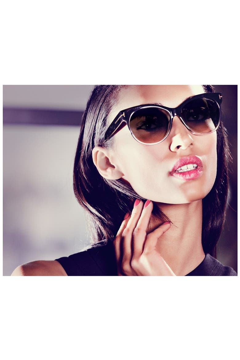 'Saskia' 57mm Sunglasses, Alternate, color, IRIDESCENT BLUE