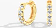 Everlee Mini Round Lab Diamond Huggie Earrings in 14K