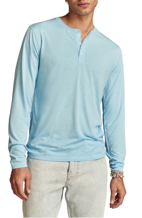 Long Sleeve Slub Jersey Henley
