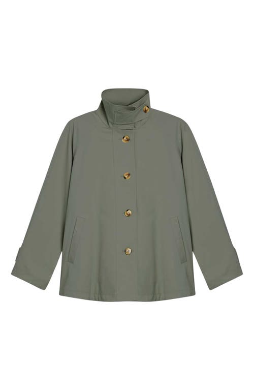 Noize Trench Poncho Jacket In Moss