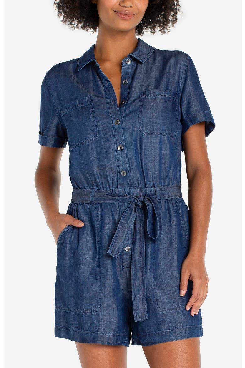 Short Sleeve Romper, Alternate, color, SERENE DARK