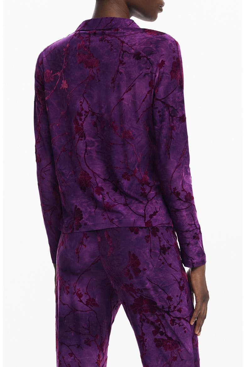 Floral Button-Up Shirt, Alternate, color, MEDIUM PURPLE