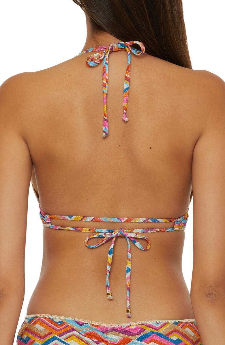 Becca Las Palmas Halter Bikini Top, Alternate, color, Multi