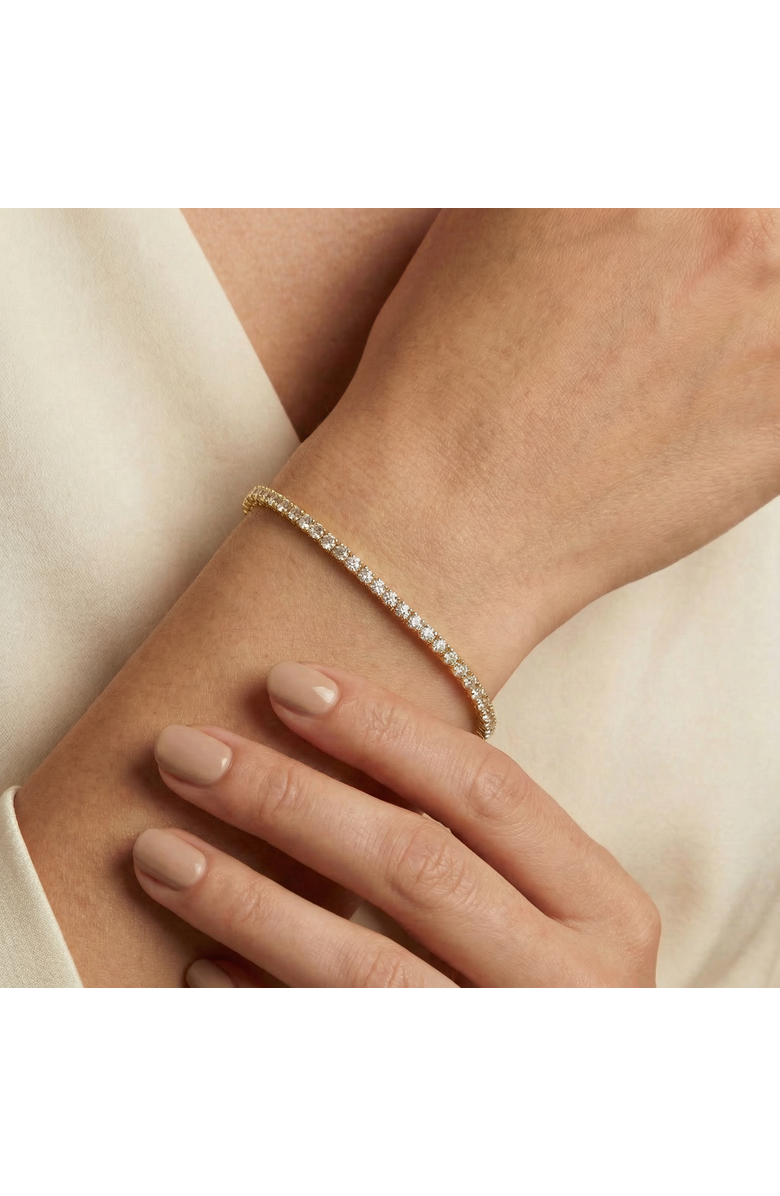 Bliss Diamond 4Ct Diamond Flexible Oval Bangle Women's Bracelet 14k Gold Lab Grown, Alternate, color, 14K Yellow Gold