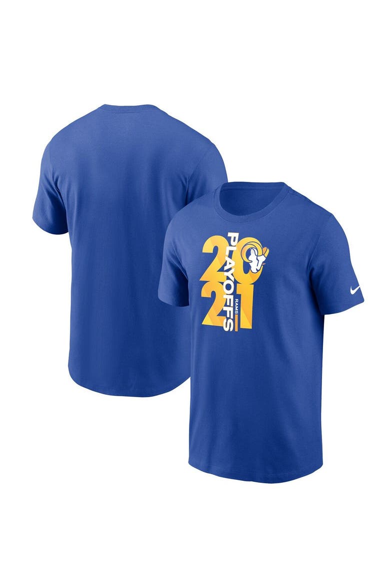 Men's Nike Royal Los Angeles Rams 2021 NFL Playoffs Bound T-Shirt, Main, color, Royal