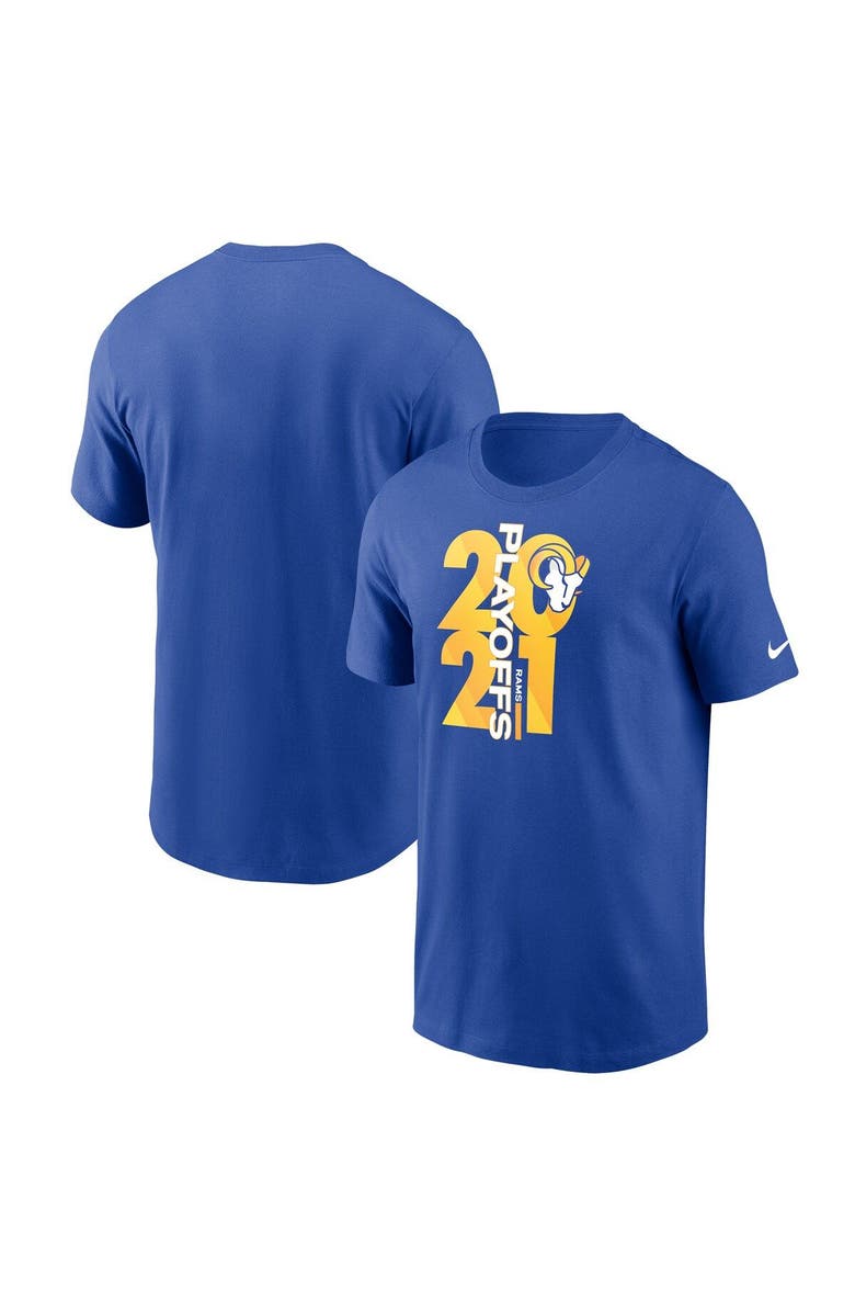 Nike Men's Nike Royal Los Angeles Rams 2021 NFL Playoffs Bound T-Shirt, Main, color,