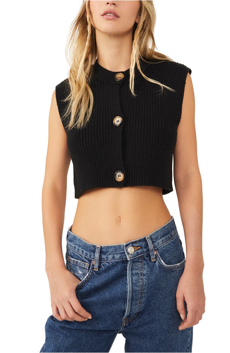 Free People Naiome Rib Micro Vest, Main, color, 
