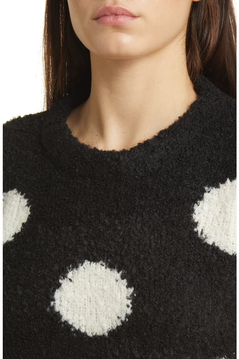 Multi Dots Sweater, Alternate, color, BLACK WHITE