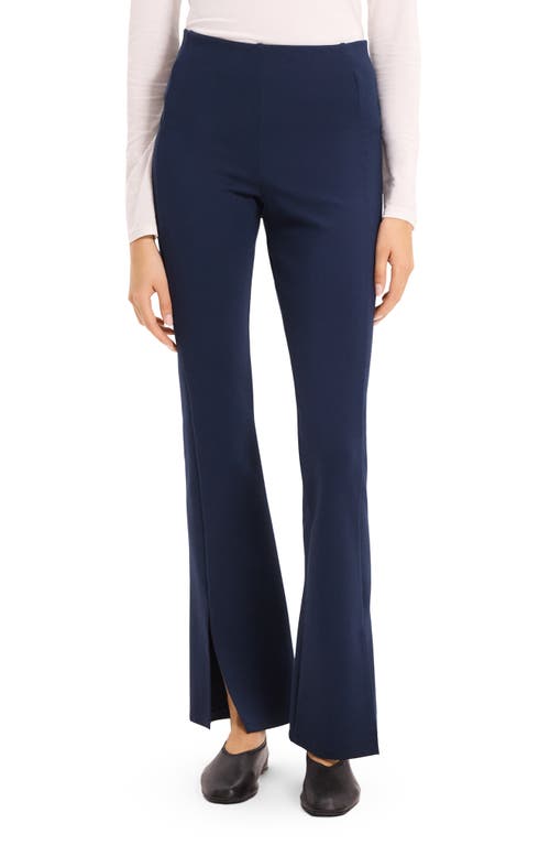 Theory Slit Flare Leg Pants In Blue
