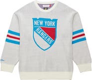 Mitchell & Ness Men's Mitchell & Ness Cream New York Rangers Centennial Retro Logo Sweater