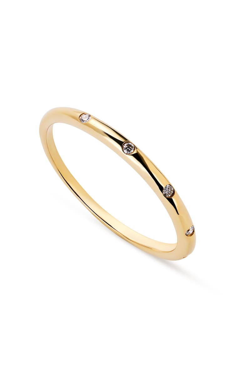 Ana Luisa Gold Band Ring - Diamond Station Ring, Main, color, Gold