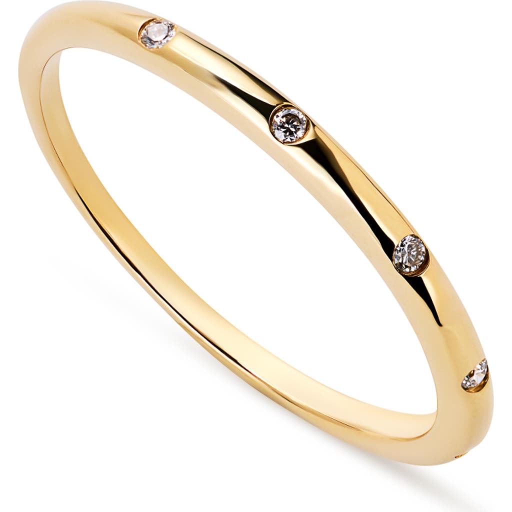 Ana Luisa Gold Band Ring - Diamond Station Ring at Nordstrom, Size 6