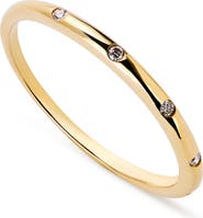 Ana Luisa Gold Band Ring - Diamond Station Ring