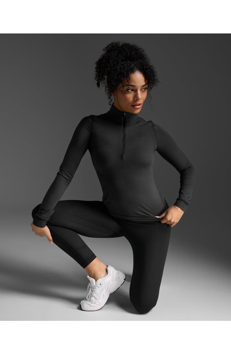 2XU Flex 1/2 Zip Long Sleeve, Alternate, color, Black/Black