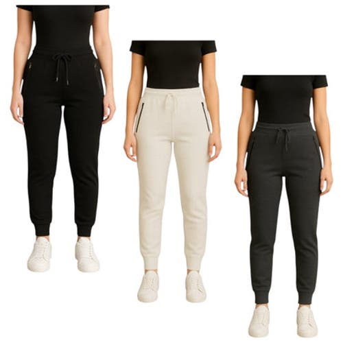 Benben Womens 3 Pack Ultra Soft Fleece Joggers