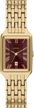 Fossil Raquel Goldtone Bracelet Watch, 23mm x 38mm