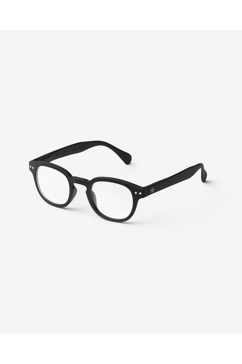 #C 49mm Square Reading Glasses, Alternate, color, Black