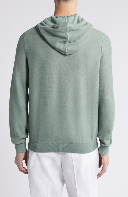 Hugo Boss Boss Trapani Mesh Sweater Hoodie In Open Green