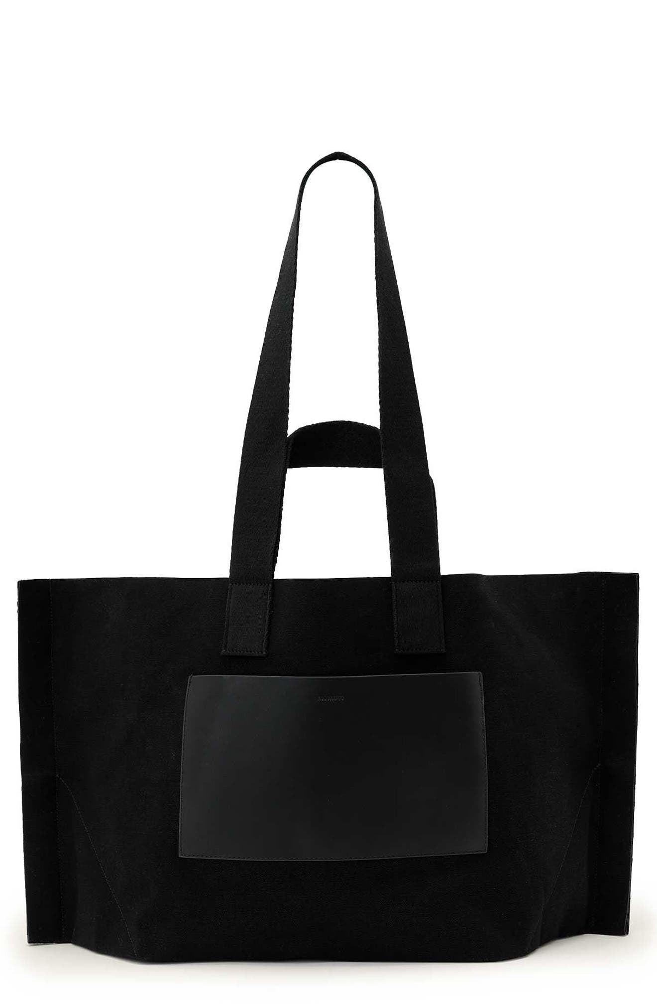 Lutece Canvas Tote, Main, color, BLACK