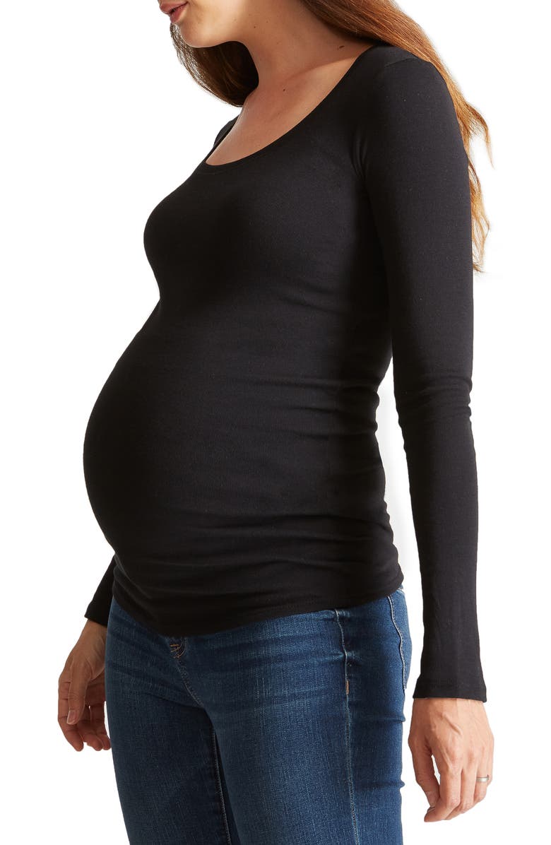 Ingrid & Isabel<sup>®</sup> Scoop Neck Maternity Tee, Alternate, color,