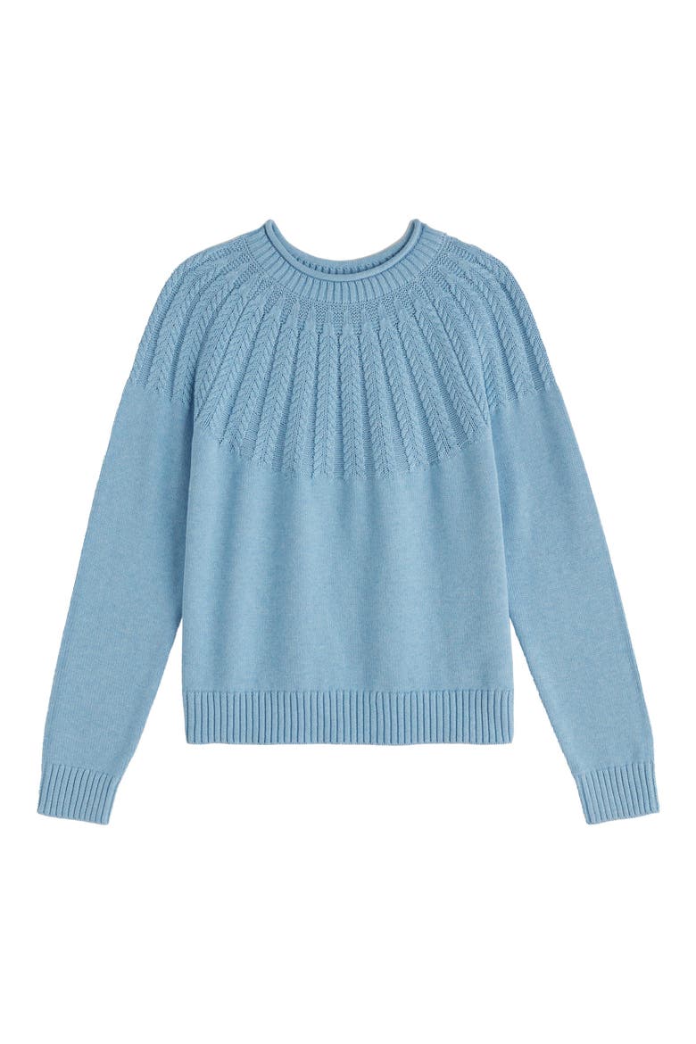 Stone Chat Organic Cotton Sweater, Alternate, color, SPRING SKY