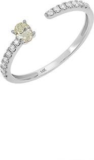 Carrière Jewelry Oval Center Diamond Cuff Ring - 0.31ct.