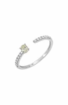 Carrière Jewelry Oval Center Diamond Cuff Ring - 0.31ct.