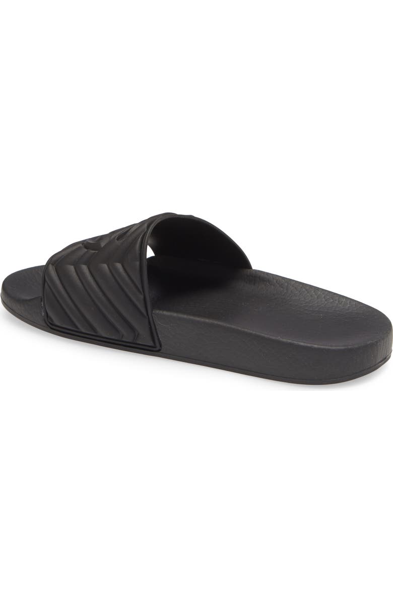 Gucci Pursuit Logo Slide Sandal, Alternate, color,