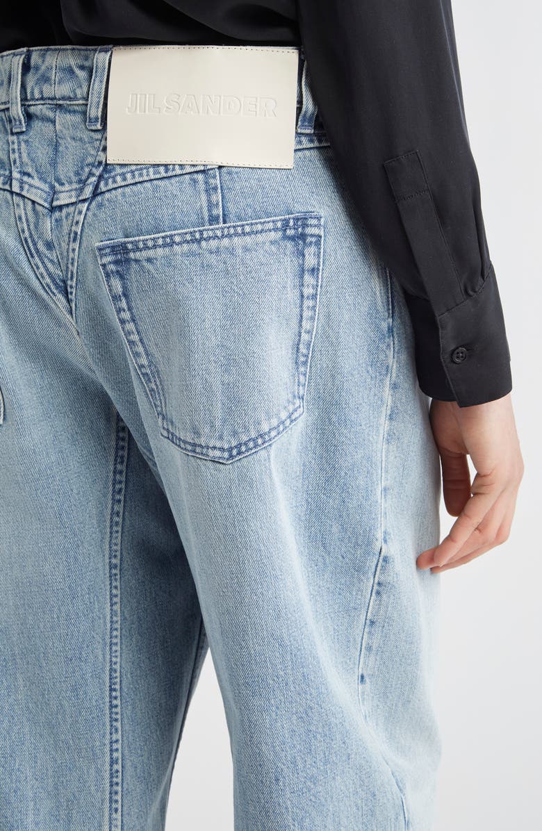 Jil Sander Articulated Raw Hem Button Fly Jeans, Alternate, color, 