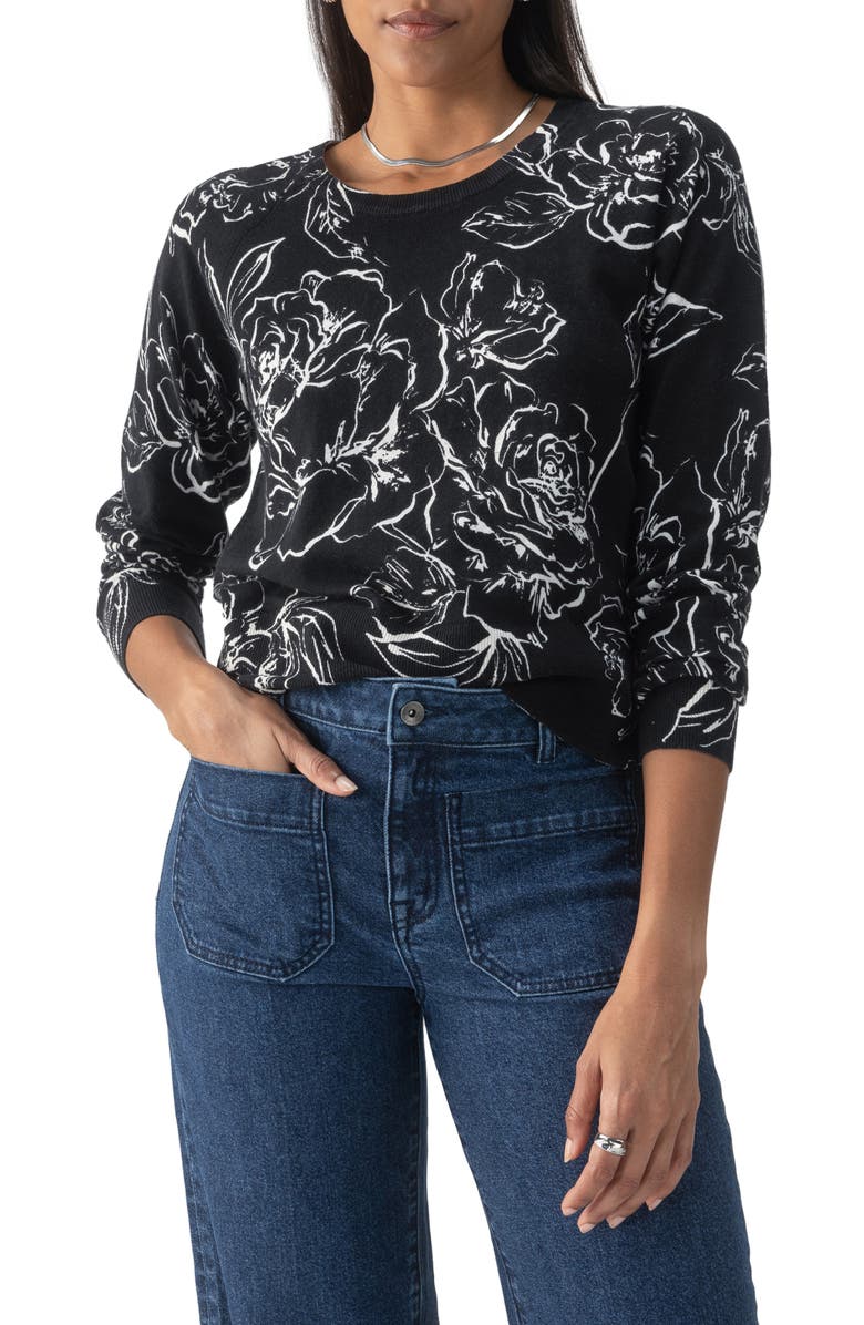 Sanctuary All Day Long Sweater, Alternate, color, Rose Stencil