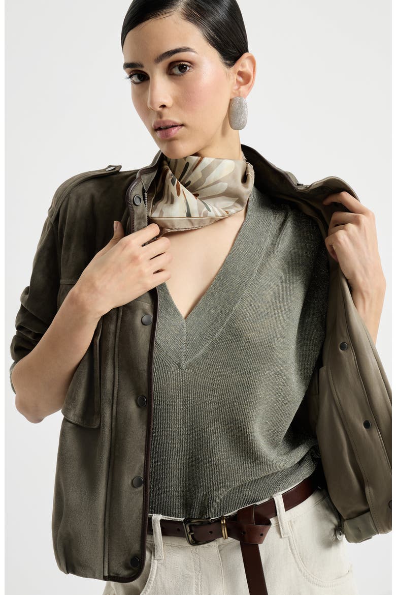 Linen sweater, Alternate, color, Khaki