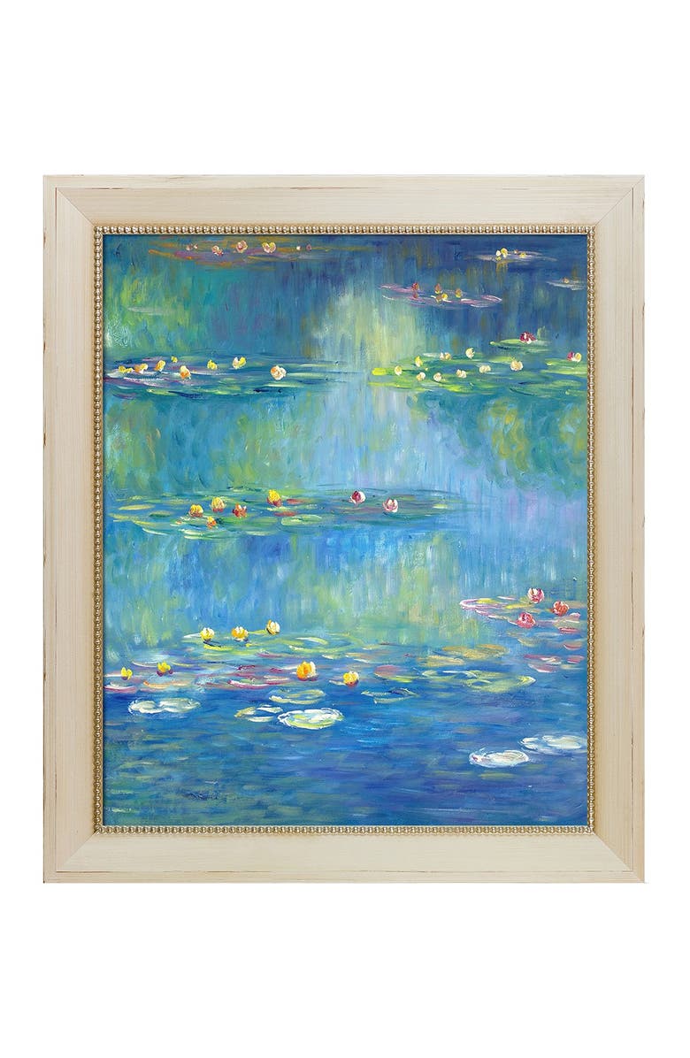 OVERSTOCK ART Nympheas at Giverny, 1908 Framed Oil Reproduction of an Original Painting by Claude Monet, Main, color, 