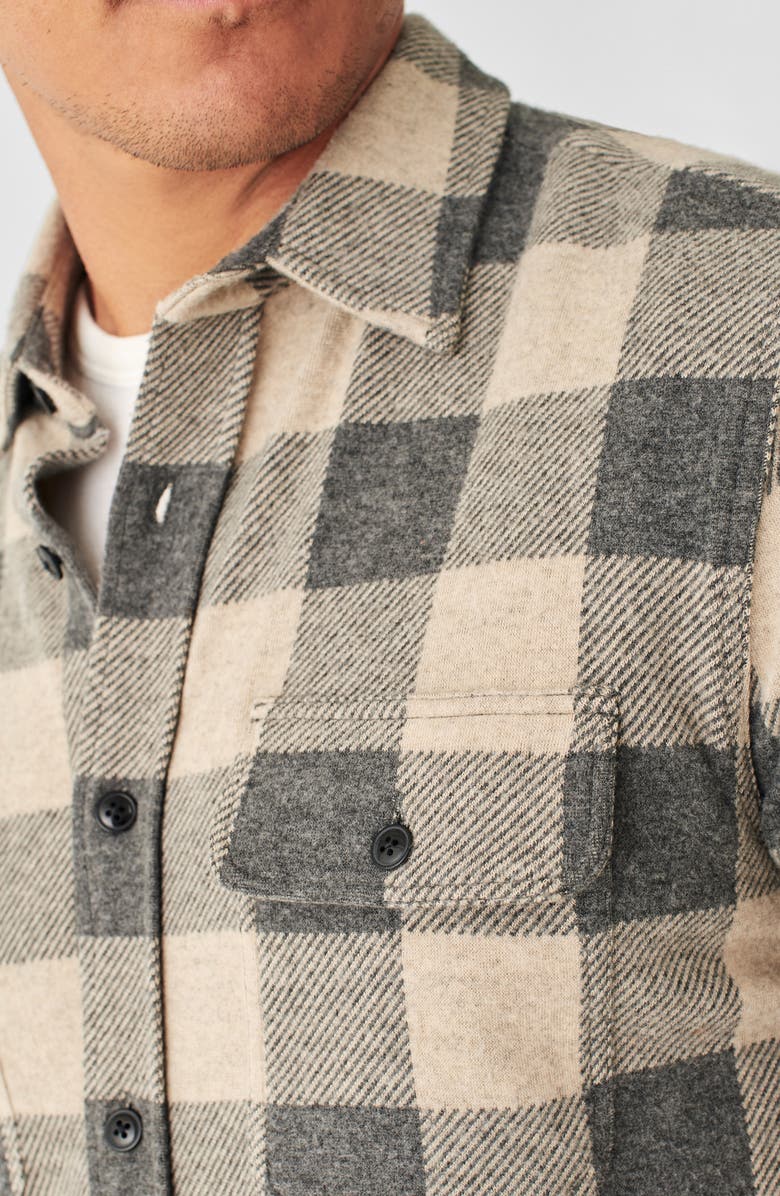 Faherty Legend Buffalo Check Knit Button-Up Shirt, Alternate, color,