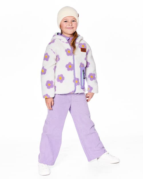 Deux Par Deux Reversible Mid-season Jacket Flower In White
