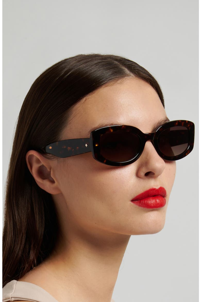 ailey 53mm gradient rectangular sunglasses, Alternate, color, HAVANA/ BROWN SF