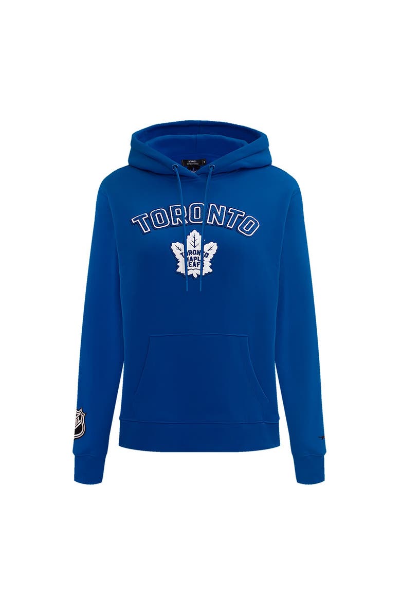PRO STANDARD Women's Pro Standard Blue Toronto Maple Leafs Classic Chenille Pullover Hoodie, Alternate, color, 