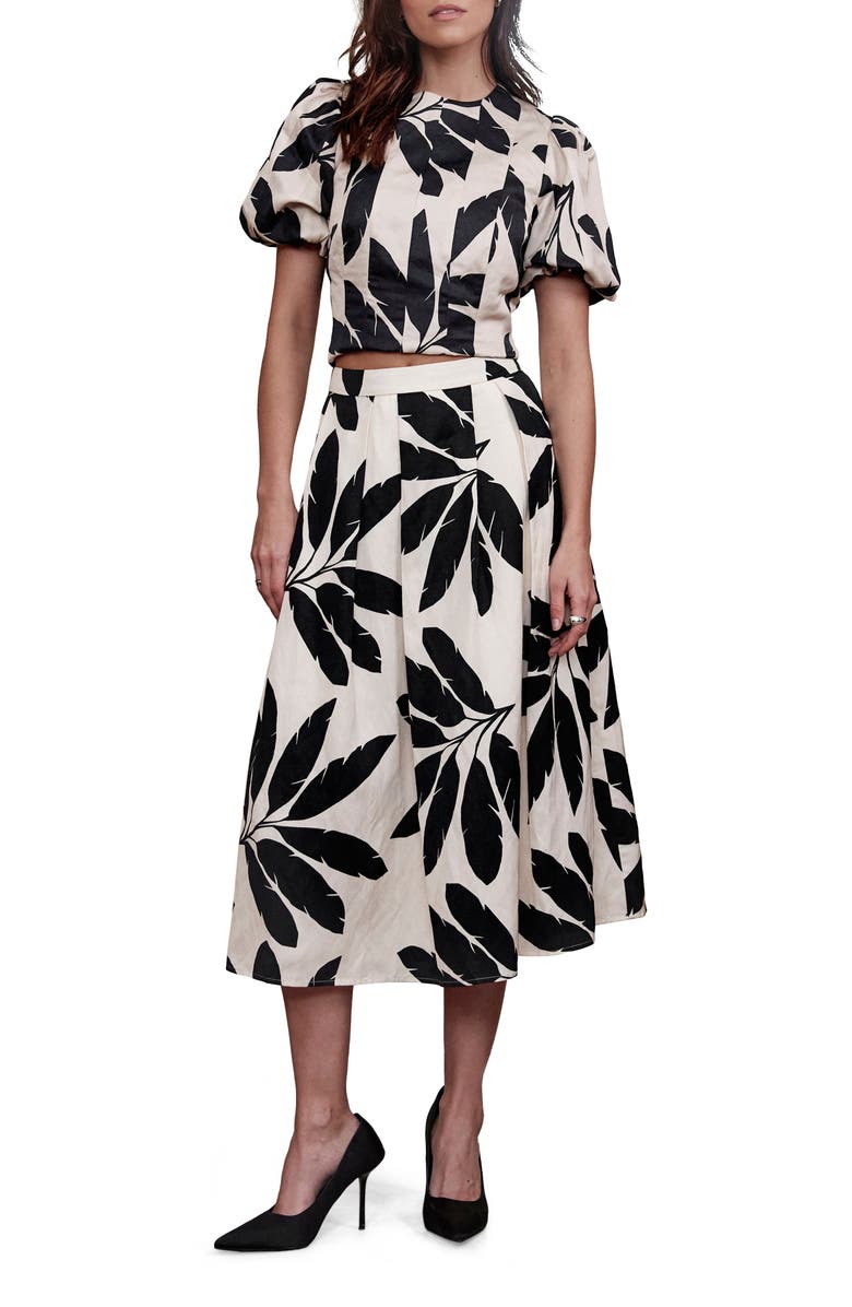 MINT VELVET Neutral Palm Print Top, Alternate, color, Neutral