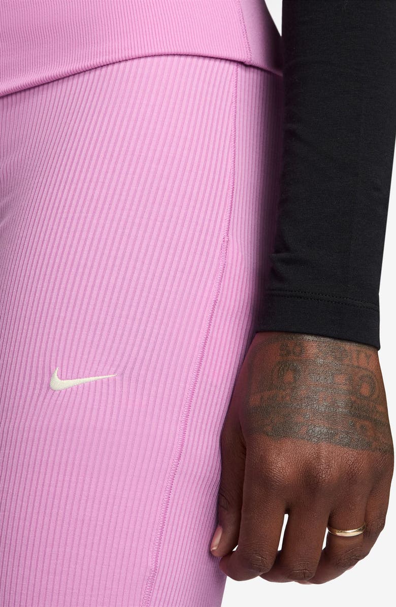 Nike Chill Rib Knit Pants, Alternate, color, Light Magenta/ Sail