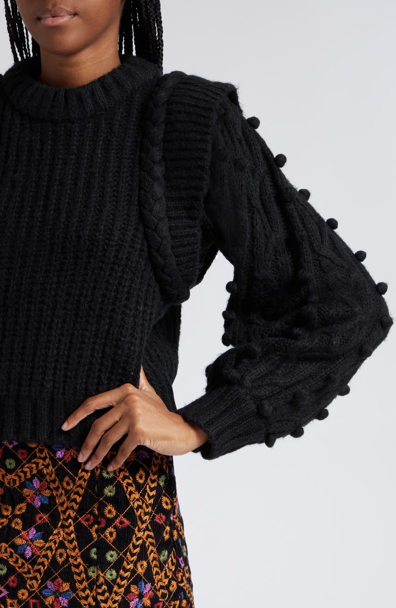 FARM Rio Floral Embroidered Corduroy Miniskirt, Alternate, color, 