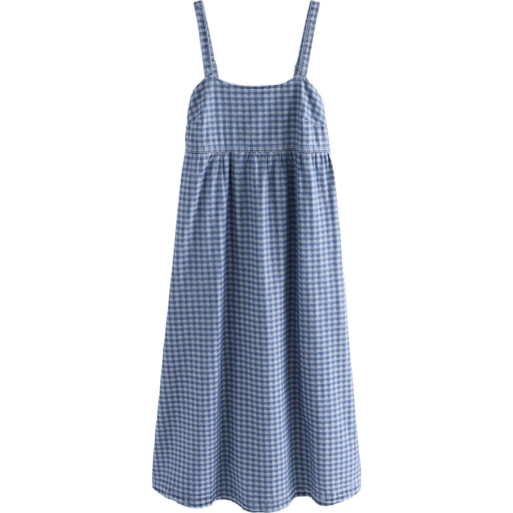 Next Gingham Sleeveless Denim Midi Dress