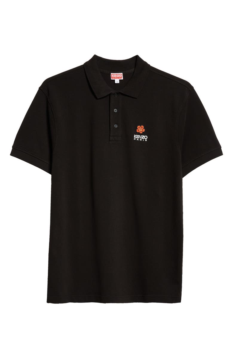 KENZO Boke Flower Appliqué Piqué Polo, Alternate, color,