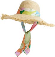 Lost Pattern "Cartagena" Straw Hat with Ribbon Tie