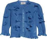 Coperni Butterfly Appliqué Shimmer Knit Cardigan