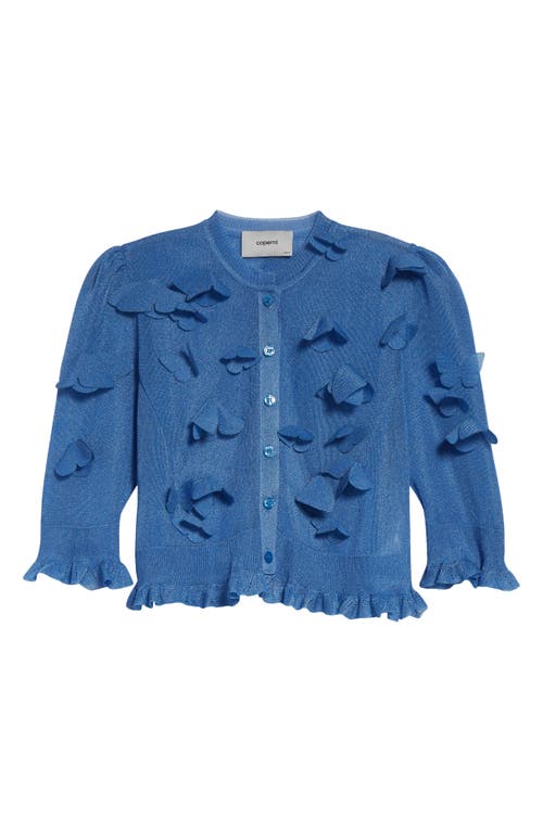 Coperni Butterfly Appliqué Shimmer Knit Cardigan