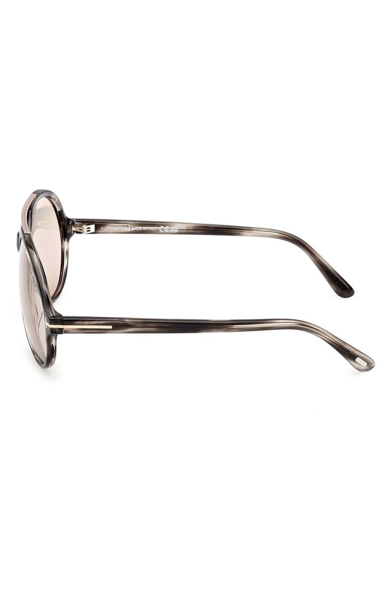 TOM FORD 59mm Aviator Sunglasses, Alternate, color, Havana/ Other / Brown